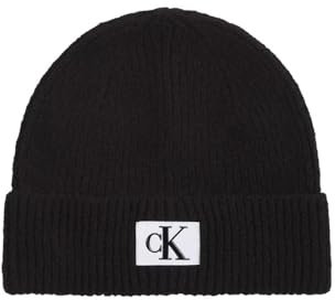 Calvin Klein Jeans Herren SEASONAL PATCH BEANIE K50K512451, Black (Black), OS