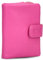 Zwei kleine Damen Geldbörse M.Wallet MW5 Portemonnaie aus weichem Kunstleder, Geldbeutel mit Druckknopf & Reißverschluss-Münzfach, 6 Kartenfächern, 4 Einsteckfächern, 1 Scheinfach (pink)