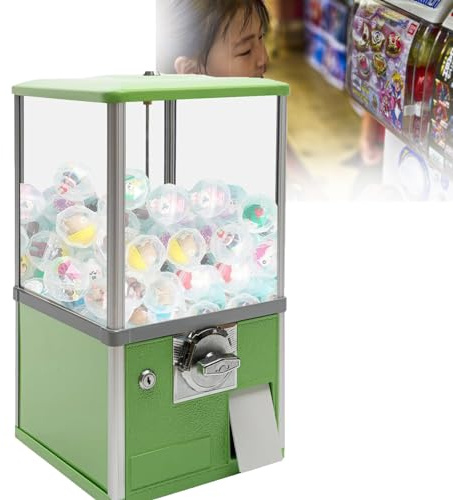 Distributore Automatico Di Capsule, Distributore Commerciale Di Caramelle Gommose, Distributore Automatico Di Capsule Per Negozi Al Dettaglio, Dispenser Di Palline Rimbalzanti 4,5-5,5 Cm ,Green