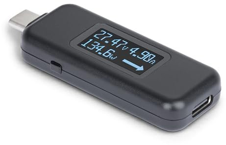 StarTech.com Testeur de Puissance USB-C, Multimètre Numérique, Voltmètre et Ampèremètre Bidirectionnel, Jusqu'à 240W PD EPR