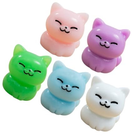 NULYLU 5pièces Figurines Animaux Décoration De Bureau Cartoon Mignon pour Maison Et Jardin Ornements De Paysage pour Maison De Poupée Et Fête