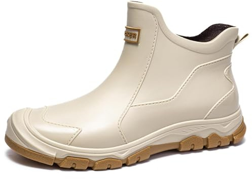 Gugifcto Bottes Caoutchouc Homme Bottes de Pluie Femme ImperméAbles à l'eau AntidéRapantes Chaussures de Travail Homme Bottes Jardin Élégant et Confortable LumièRe Doux 38-46EU