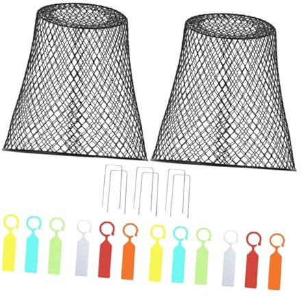 UKCOCO 2juegos Jaulas Protectoras De Hierro para Plantas Cubre Vallas Jardín Resistentes y Desmontables Cubiertas para Macetas y Protección contra Conejos Exteriores Fundas Protectores Pa