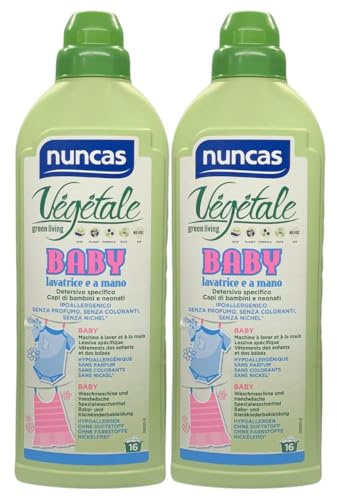 Detersivo Specifico Capi di Bambini e Neonati, Ipoallergenico, Senza Profumo, Senza Coloranti, Senza Nichel, per Lavatrice e a Mano, 750ml (2 Unità)