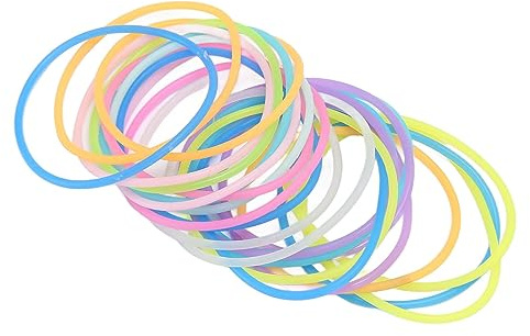 Rcniso Bracciale da Polso, Braccialetto Elastico in Gelatina Luminosa in Silicone 24