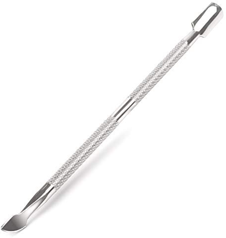 Armiz Nagelhautschieber Edelstahl 2 in 1, Aus Vollmetall Cuticle Pusher Gel Nagellack Entferner, Profi Nagelschieber für Maniküre und Pediküre
