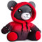 corimori Plüschtier Ember der Punk-Bär Teddy Gothic mit Hoodie, Tunneln und Stickerei, 28cm, schwarz/rot