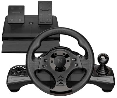 NITHO Drive Pro V16 Volante con Pedali e Cambio, Volante da Gioco a 270 Gradi per PC, PS3, PS4, Xbox One, Xbox Series X/S e Switch, Volante da Corsa con Doppia Vibrazione