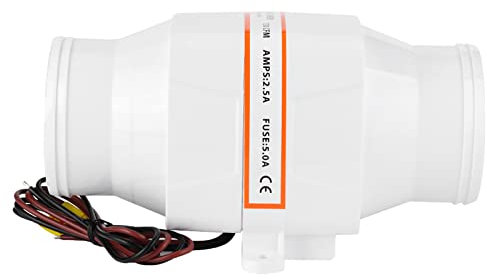 3 In-Line Air Blower Marine Bilge Air Blower Mute Strong Ventilation Fan for Yacht Boat RV 12V/24V(12V)