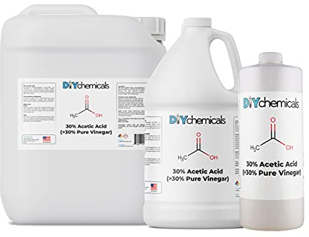 30% Acetic Acid Solution by DIYChemicals | Industrial-Grade for Rust Removal, Photographic Film Processing & Commercial Cleaning | Made in USA | Half Gallon (64 fl oz)