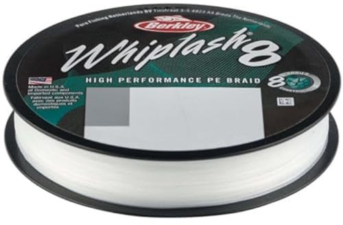 Berkley Whiplash 8 Geflochtene Schnur, kristall, 0.06mm | 10.7kg | 23lb | 165yd