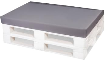 Almohadas para paletas, Cojines para bancos, cojín de suelo grande, cojín de suelo infantil, Cojines para sillas,cojines de gardino (120_x_40_cm, Gris)