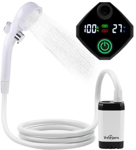 innhom Portable Shower Camping Shower 2 Mode 6000 mAh Outdoor Camp Shower Pump