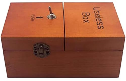 Useless Box, Boîte Inutile en Bois, Boîte de Machine Leave Me Alone, Jouet Amusant Prêt à Assembler pour Cadeau d'anniversaire et de Fête Jeu de Jouet Créatif Adulte Cadeau Drôle Fête Amusante