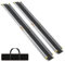 Aufun 2pcs Rollstuhlrampe Aluminium Teleskop 91-152.5cm mit Tasche, rutschfeste Verlängbare Teleskoprampe mit 272KG Ladenkapazität Ideal für Handrollstühle, Elektrowehllstühle und Rollatoren