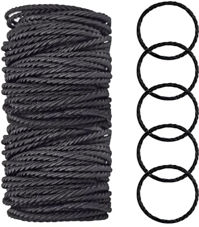 MOSTFUN 100 Piezas Gomas de Pelo, 2 mm Gomas Pelo Mujer, Gomas Antirotura de Pelo, Bandas el Pelo Elásticas Fuertes Coleteros para Cabello Grueso y Rizado de Mujeres y Niñas (Negro)