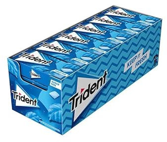 Trident Fresh Gragea Menta - Chicles sin Azúcar con Sabor a Menta - Paquete de 24 Envases de 14,5 g