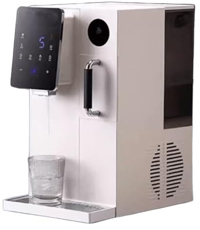 Dispensador de Agua 3-en-1 Con Máquina de Hielo Depósito 4l Fuente de Agua Fria Pantalla Táctil Luz de Noche Íntima para Hogar Oficina Cocina