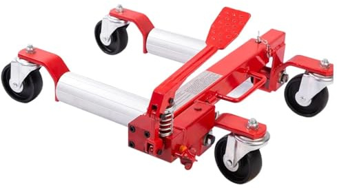 Heavy Duty Car Dolly Mover - 4 Wheel Front Wheel Chock for Secure Motorcycle and Trailer Transport