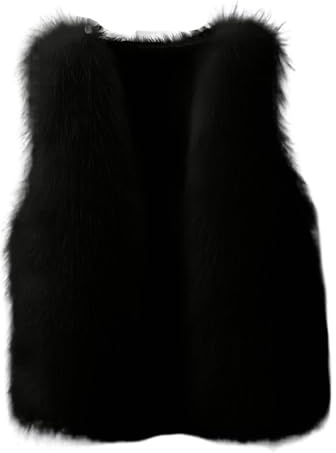 Flodxo Gilet en fausse fourrure pour femme - Grande taille - Gilet d'hiver sans manches élégant et décontracté - Gilet thermique léger et chaud