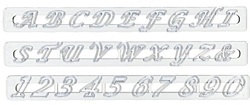 FMM Upper Case Script Alphabet & Number Tappit Cutters Set