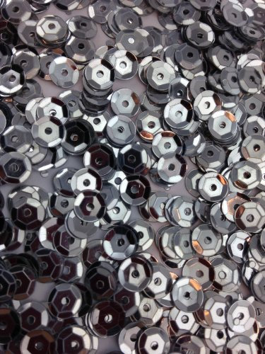 1400 Pailletten - Ø 6mm - Riesige Auswahl an Farben (Silber)