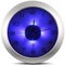 Fishtec Reloj de Pared Luminoso - Radiocontrolado - 4 LED Azules - Detector de Oscuridad - 3 Modos de iluminación: Permanente/Desactivado o Automático - 30 cm