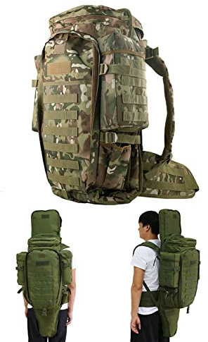 Waffenkoffer Militärisches Angriffspaket, 900D Oxford-Stoff Jagdrucksack Taktischer Mit Gewehrhalter,Taktischer Rucksack Kann Erweitert Werden, Verwendet für Camping, Jagd, Angeln,Wandern, Reisen