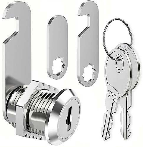 ZiYuya Serratura per cassette postali e armadietti, serratura a camma per cassettiere e mobili (25 mm)