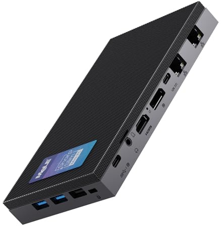 MeLE QuieterDL Fläktlös miniPC 2,5 Gb Dual LAN Alder Lake N100 (upp till 3,4 GHz) 8 GB DDR4 256 GB ROM kontor mikro PC USB-C HDMI2.0 DP1.4 stationär dator med tre skärmar | upp till 3,6 GHz, USB-C, HDMI2.0 DP1.4, trippelskärm, VESA, stabil dygnet runt, automatisk påslagning, väckning på LAN