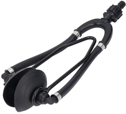 PerGar Dual Water Feed Boat Motor Flusher, Marine Motor Flusher with Round Suction Cup 5/8 Inch Hose Connector, Marine Outboard Engine Flushing for Marine Boat