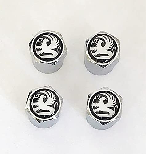 Vauxhall Chrome Dust Valve Caps in Black