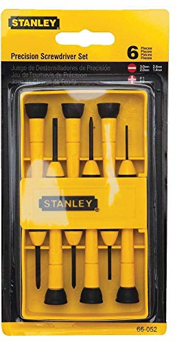 Stanley 6-Piece Precision Screwdriver Set, Black/Yellow
