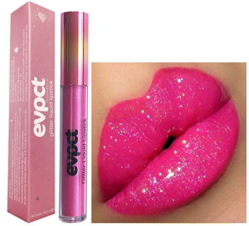 Allbesta 15 Farben Matte Glitzer Lippenstift Metallic Pearl Lipgloss Wasserdicht Dauerhaft