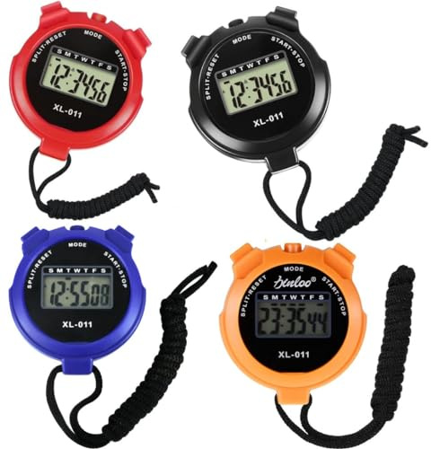 Digital Stopwatch Kitchen timer Clock, Countdown Running Sports Watch Timers for Cooking, Kids, Gym, Swimming lap Counter Football Coach Training Equipment Outdoor Clock (Black)
