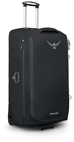 Osprey Daylite 115L Wheeled Collapsible Travel Duffel Bag - Lightweight Rolling Suitcase, Black