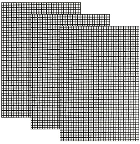 Juego de 5 alfombrillas de teflón para barbacoa, 44 x 33 cm, antiadherente, reutilizable, para barbacoa de gas, barbacoa de carbón