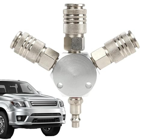 Luftschlauchanschläge Verteiler, 3 -Wege -Luftschlauchsplitter, 3ways Quick Connect Plug, Industriemeuchtere Klimaanlagen, robustes Kompressorzubehör für Wasserleitungen