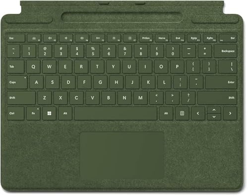 Microsoft Surface Pro Clavier Signature avec Slim Pen, Compatible Surface Pro 8/9/X, Disposition QWERTY Nordique, Vert Sapin
