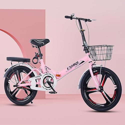 Bicicletta Pieghevole Leggera Da 22/22 Pollici, Bici Per Adulti, Trasmissione A Catena, Telaio In Alluminio Leggero, Bici Da Turismo, Unisex, Bici Da Città Per Donne. A,20ince
