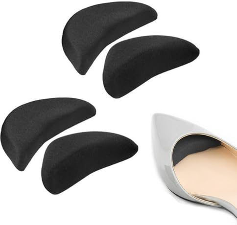 Lot de 2 paires de coussinets de pied pour talons, de remplissages pour chaussures de semelles unisexes, respirantes, douces coussinets pour doigts, réducteurs de chaussures, coussins de talon coussin
