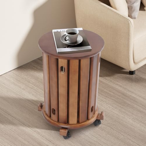OMGGYER Lot de 4 tabourets empilables en bois 4 en 1 - Table d'appoint polyvalente et amovibles - Pour salle à manger, cuisine, salon - Design peu encombrant (A)