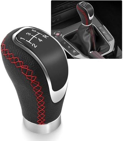 Schaltknauf 5 Gang Universal Schaltknäufe Rutschfeste Manuelle Schaltknäufe mit 4 Adaptern 8mm 10mm 11mm 12mm Auto Innenraum Automatische Ersatzteile für die Meisten Autos mit Schaltgetriebe