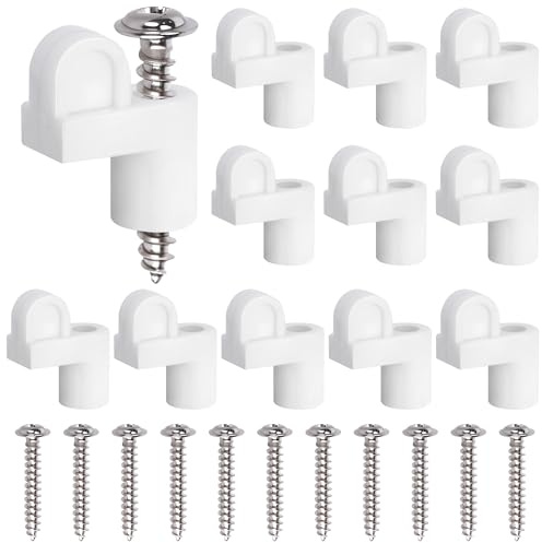 14 Pack 3/8 Window Screen Holder Clips, White Offset Window Screen Clips