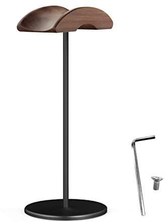 Headset displayhållare i valnötsträ och aluminiumlegering för hörlurar