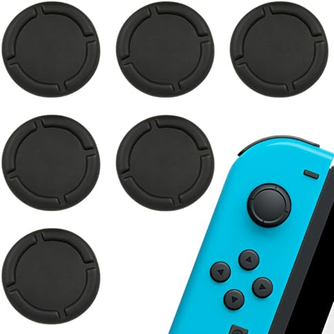 3 paia di cappucci di ricambio per pulsanti Switch Joycon, accessori protettivi in silicone per joystick 3D (nero)
