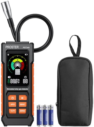 Proster Détecteur de Fuite de Gaz Combustible avec Sonde Flexible 270mm