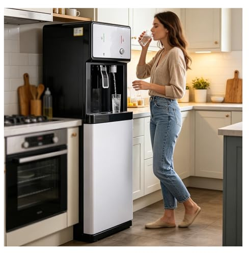 Distributore D'Acqua Fredda E Calda Con Collegamento Diretto, Erogatore Acqua Colonna Avviso Di Sicurezza In Caso Di Carenza D'acqua,purificatore Acqua Per Cucina