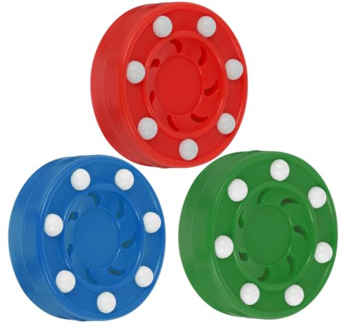 Ciieeo 3pcs Inline Hockey Puck Set for Outdoor and Backyard Use Portable Pp Roller Hockey Pucks for Practice and Enhanced Skills Training