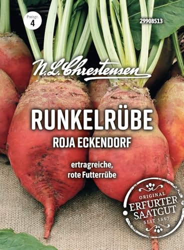 N.L. Chrestensen Futterrübe Runkelrübe Roja Eckendorf rot (Eckdorot Typ Rote Walze) Rübe saftfutter